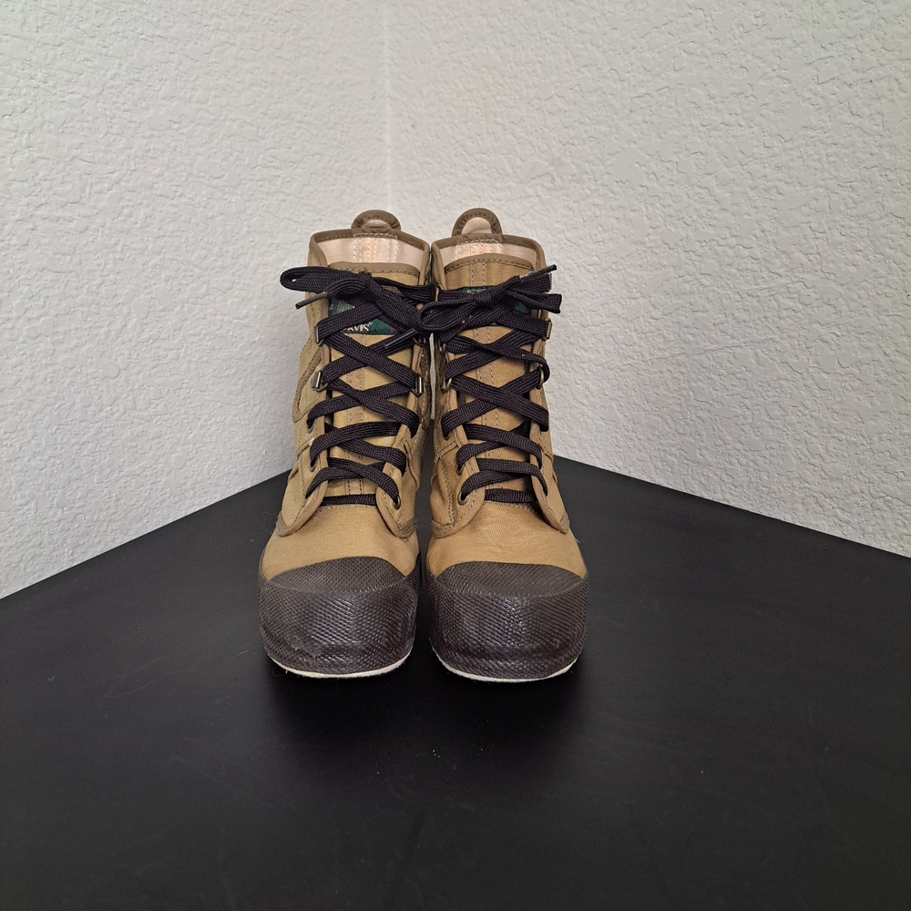 Orvis Boys/Girls Size 6 Fly Fishing Wading Boots Khaki Canvas Felt Bottoms - Picture 6 of 9
